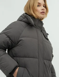 mbym Ela Slit Pufferjakke - Grå grey Outlet