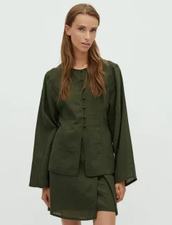 mbym Felena-M Bluse - Grøn green Sale