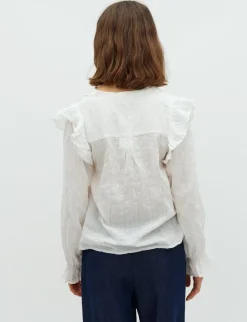 mbym Gemala LS-M Bluse - Hvid white Outlet