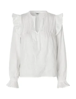 mbym Gemala LS-M Bluse - Hvid white Outlet