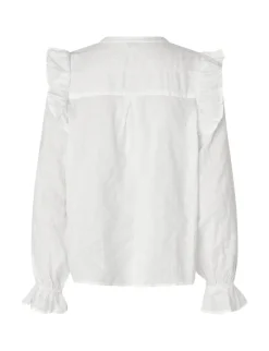 mbym Gemala LS-M Bluse - Hvid white Outlet