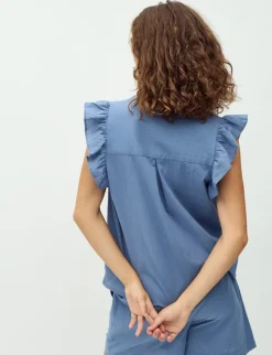 mbym Gemala-M Top - Blå blue Discount