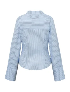 mbym Gerri-M Skjorte - Stribet striped Hot