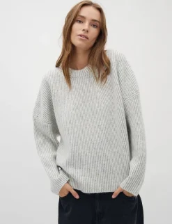 mbym Gillian Contrast-M Strik - Lysegrå light grey