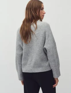 mbym Gillian Shyla Striktrøje - Lysegrå light grey Best