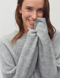 mbym Gillian Shyla Striktrøje - Lysegrå light grey Best