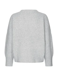 mbym Gillian Shyla Striktrøje - Lysegrå light grey Best