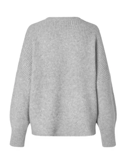 mbym Gillian Shyla Striktrøje - Lysegrå light grey Best