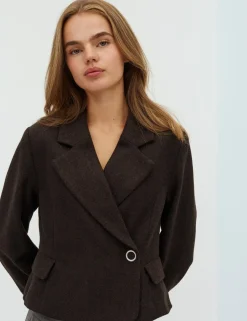 mbym Iva-M Blazer - Mørkebrun Dark Brown