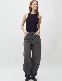 mbym Jaxson-M Stud Top - Sort black Sale