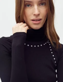 mbym Jaxson-M Stud Top - Sort black Sale