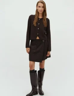 mbym Keya-M Nederdel - Mørkebrun Dark Brown Hot