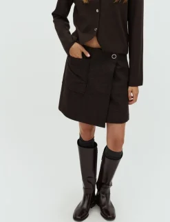 mbym Keya-M Nederdel - Mørkebrun Dark Brown Hot