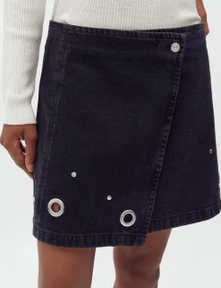 mbym Keyana-M Denim Nederdel - Sort black New