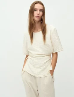 mbym Kylar Short-M Bluse - sugar New