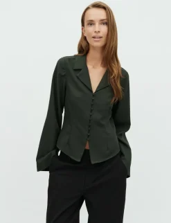 mbym Mallaria-M Bluse - Mørkegrøn mørkegrøn New