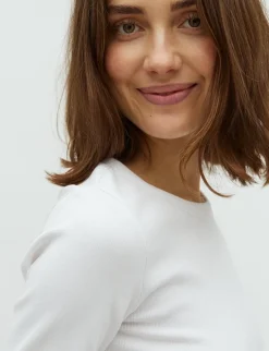 mbym Otis LS-M Top - Hvid white Sale