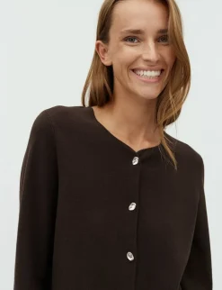 mbym Salina-M Cardigan - Mørkebrun Dark Brown Clearance