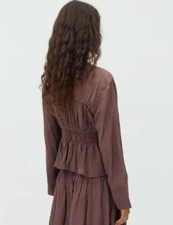 mbym Taneil LS-M Bluse - Brun brown Best