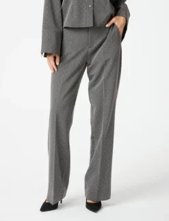 neo noir Alice Bedazzled Bukser - Grå grey Discount