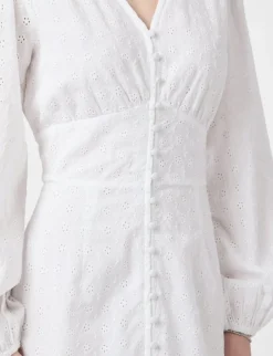 neo noir Alto Embroidery Kjole - Hvid white