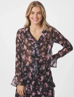 neo noir Anika Marigold Bluse - print Outlet