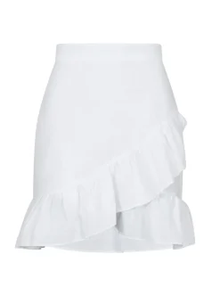 neo noir Bekka Linen Nederdel - Hvid white