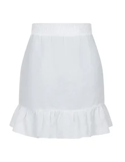 neo noir Bekka Linen Nederdel - Hvid white