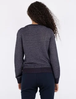 neo noir Britania Glitter Strikcardigan - Blå blue Discount