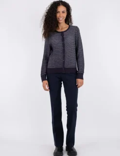 neo noir Britania Glitter Strikcardigan - Blå blue Discount