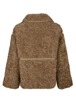 neo noir Castor Faux Fur Jakke - Sand beige Discount