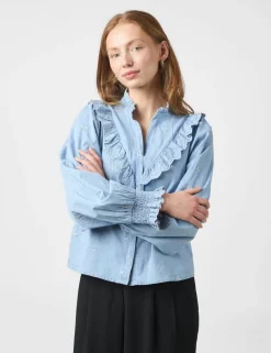 neo noir Degas Denim Skjorte - Blå blue Sale