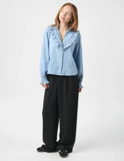 neo noir Degas Denim Skjorte - Blå blue Sale