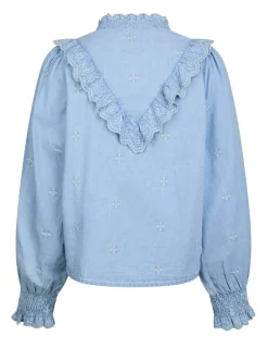 neo noir Degas Denim Skjorte - Blå blue Sale