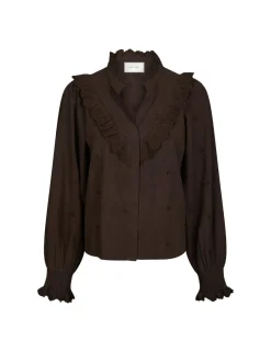 neo noir Degas Skjorte - Mørkebrun Dark Brown Outlet