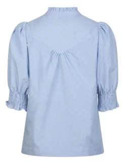 neo noir Diana B Stripe Stone Skjorte - Blå blue Online