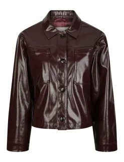neo noir Emilia Patent Jakke - bordeaux Online