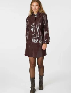 neo noir Emilia Patent Jakke - bordeaux Online