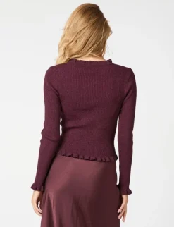 neo noir Eshra Strik Cardigan - bordeaux Online