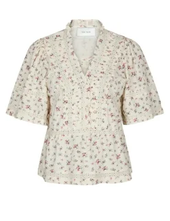 neo noir Evienne Floral Blush Top - Rosa rose