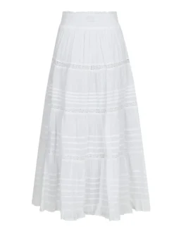 neo noir Felicia S Voile Nederdel - Hvid white Best