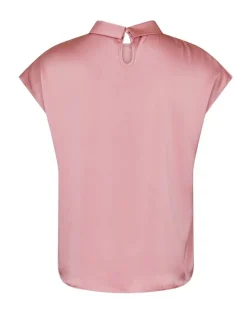 neo noir Fleur Drapy Satin Bluse - pink Sale