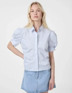 neo noir Frannie Stripe Skjorte - Stribet striped Discount