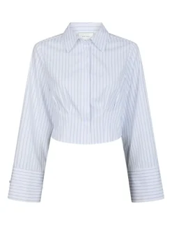 neo noir Frost Slim Stripe Skjorte - Stribet striped Online