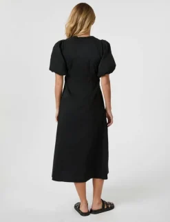 neo noir Illana Poplin Kjole - Sort black Outlet