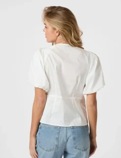 neo noir Irina Poplin Bluse - Hvid white