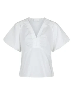 neo noir Irina Poplin Bluse - Hvid white