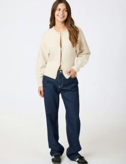 neo noir Lilly Pearl Knit Cardigan - ivory Clearance