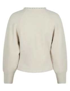 neo noir Lilly Pearl Knit Cardigan - ivory Clearance