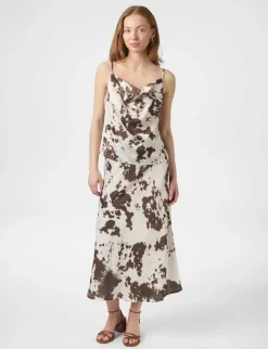 neo noir Lindy Cow Print Top - Brun brown Outlet